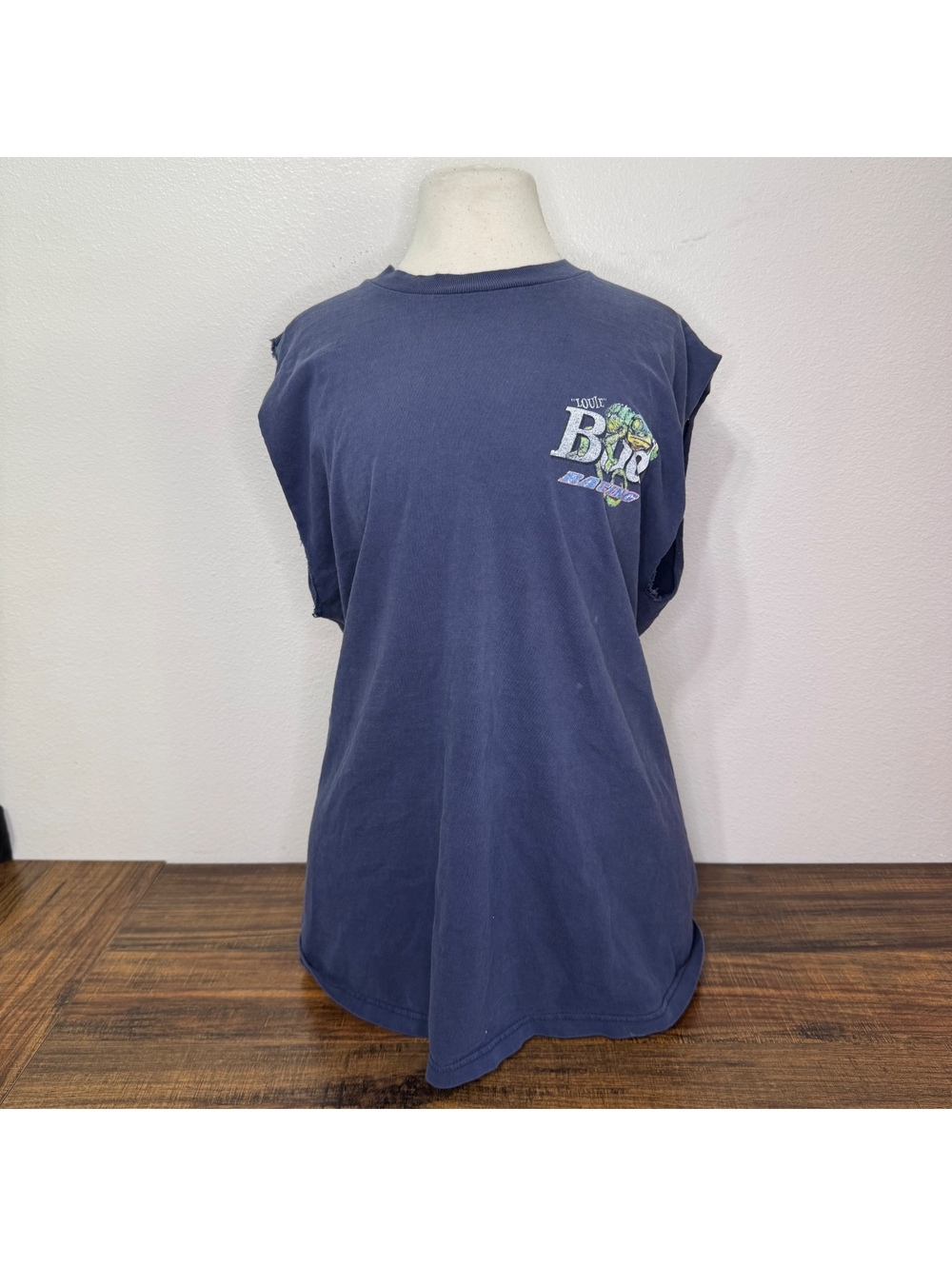 Vintage Budweiser 1998 Louie The Lizard Racing Beer Promo Sleeveless T-Shirt